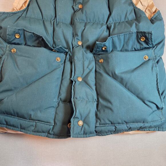 Vintage Eddie Bauer Goose Down Vest XL Made in USA Green Expedition 70s 80s - Picture 9 of 16